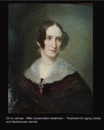 Same Painting- After conservation.-  Treatment for aging cracks ond discloloured varnish